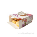 Disposable stylish small cake box with handle